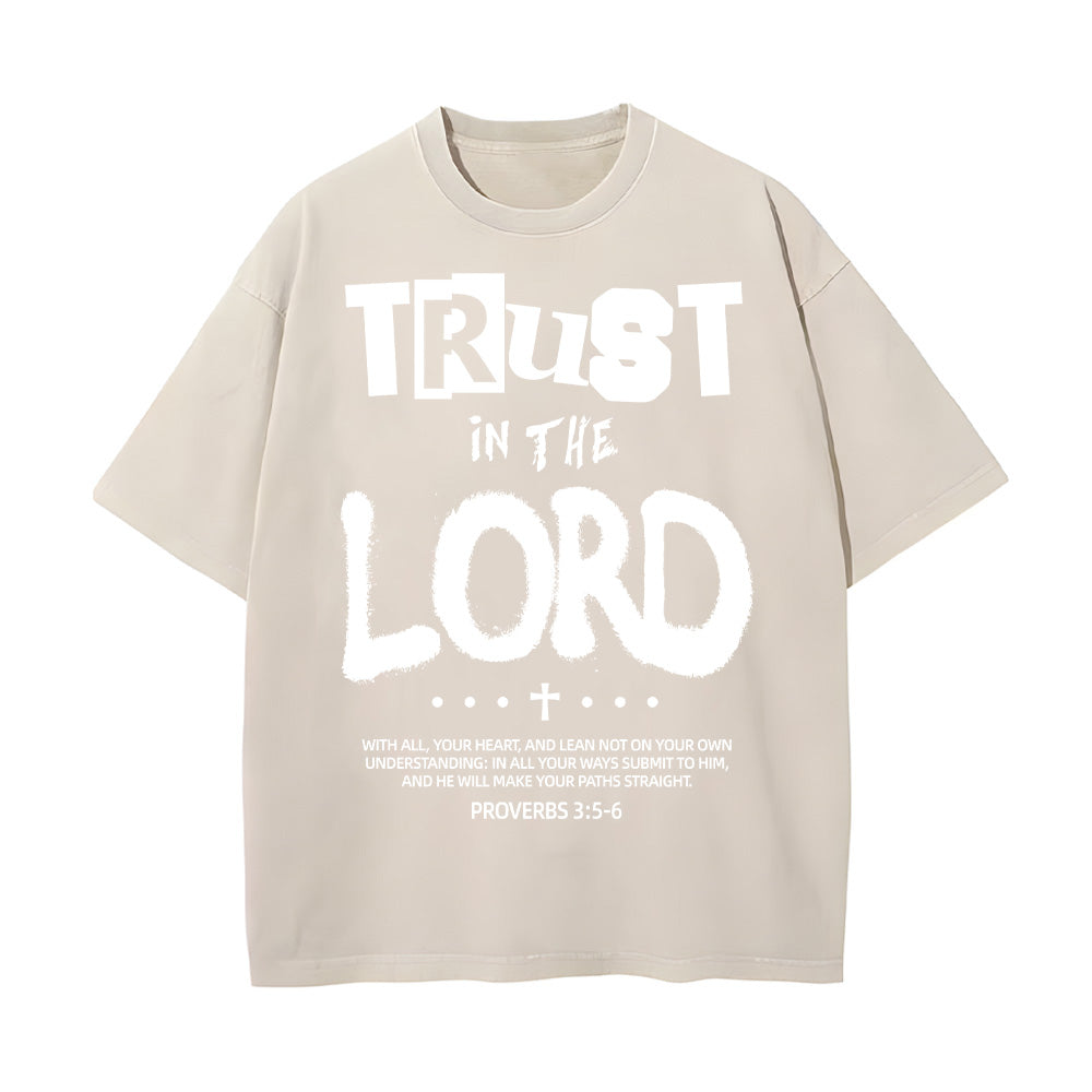 Trust in the Lord Unisex Washed T-Shirt