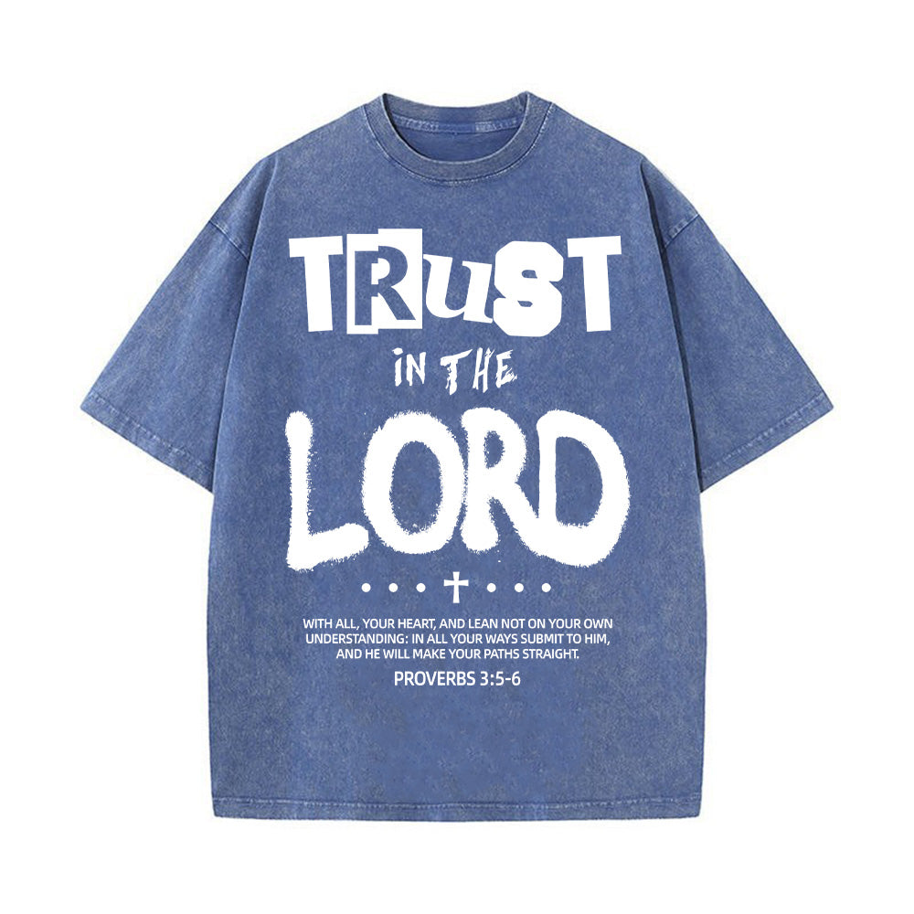 Trust in the Lord Unisex Washed T-Shirt