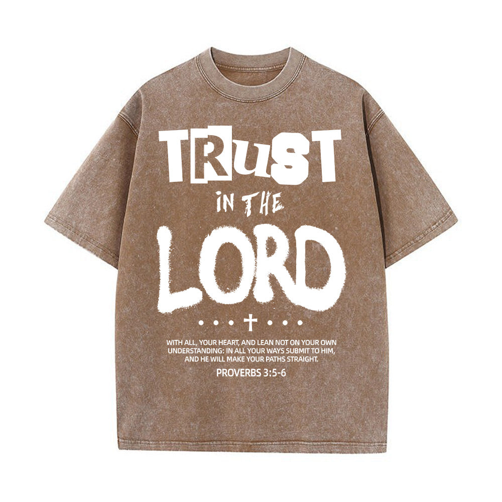 Trust in the Lord Unisex Washed T-Shirt