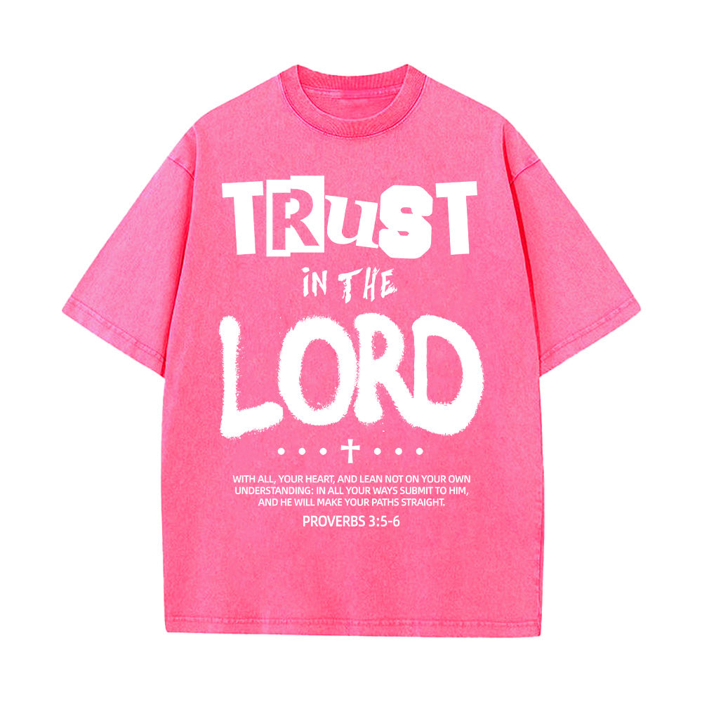 Trust in the Lord Unisex Washed T-Shirt