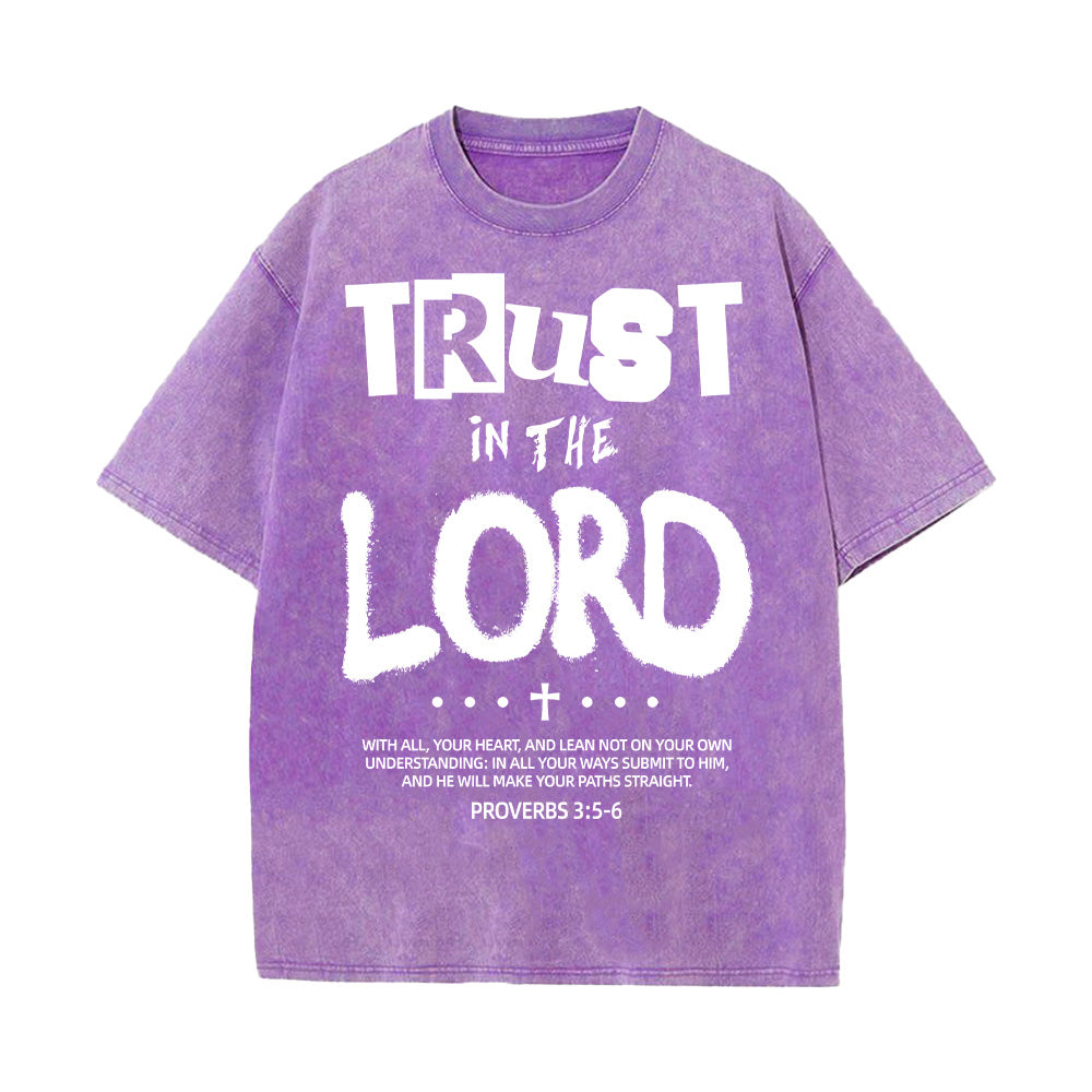 Trust in the Lord Unisex Washed T-Shirt