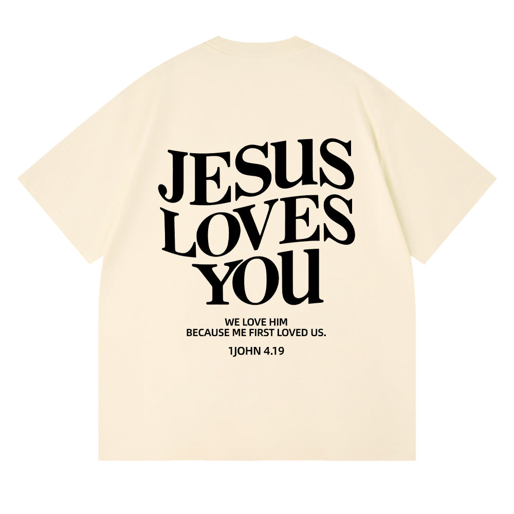 Jesus Loves You Christian Unisex Cotton T-shirt