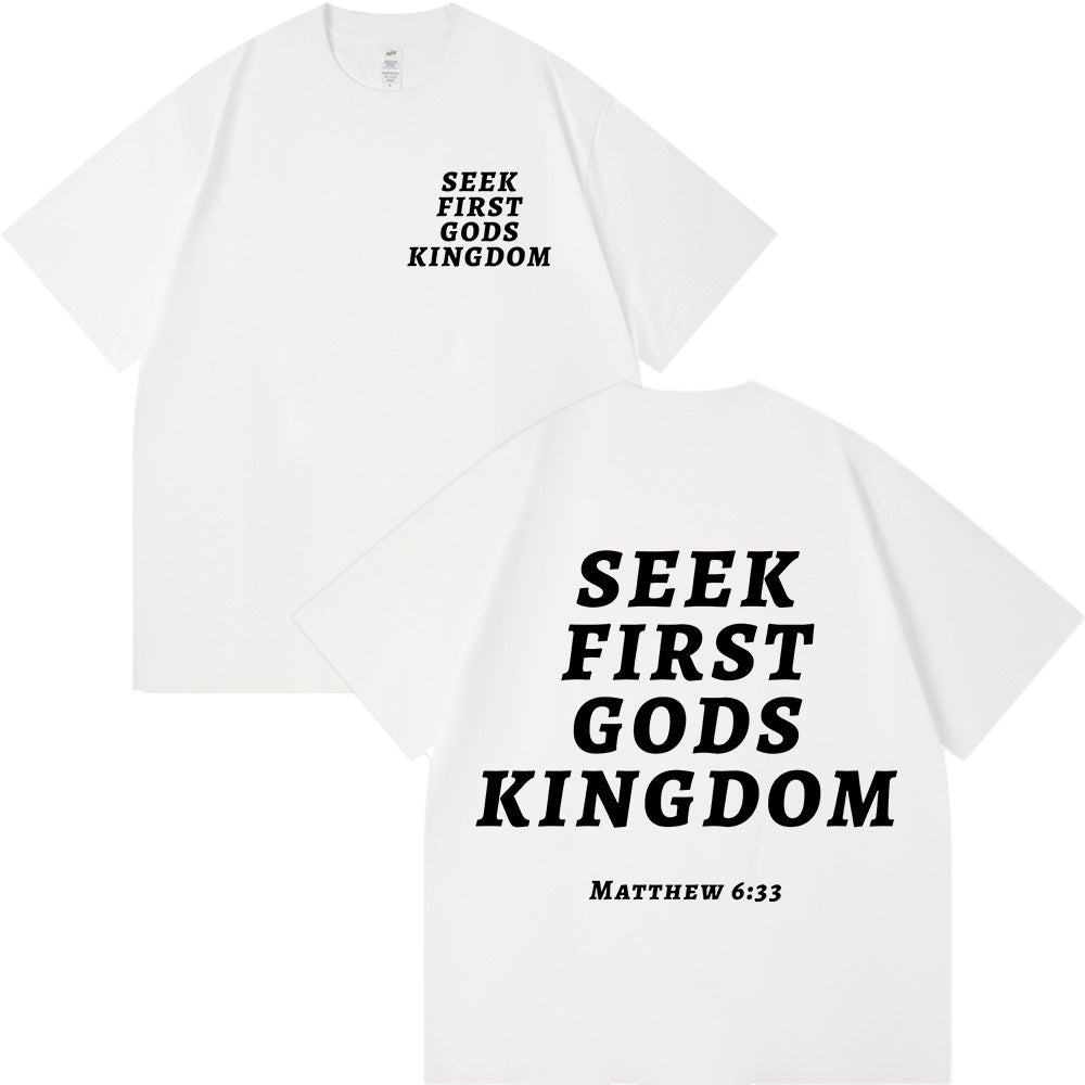 Seek First God's Kingdom Unisex Cotton T-shirt