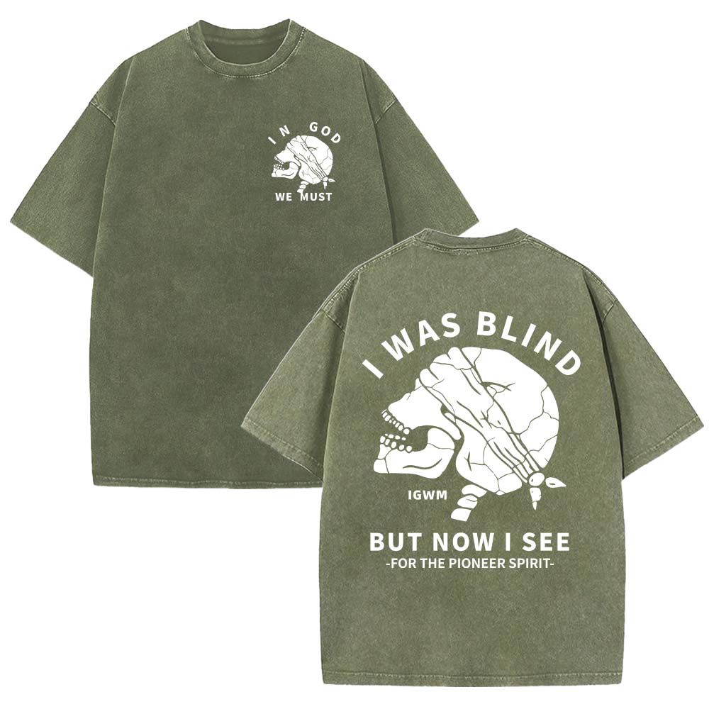 In God We Must Christian Unisex Washed T-Shirt