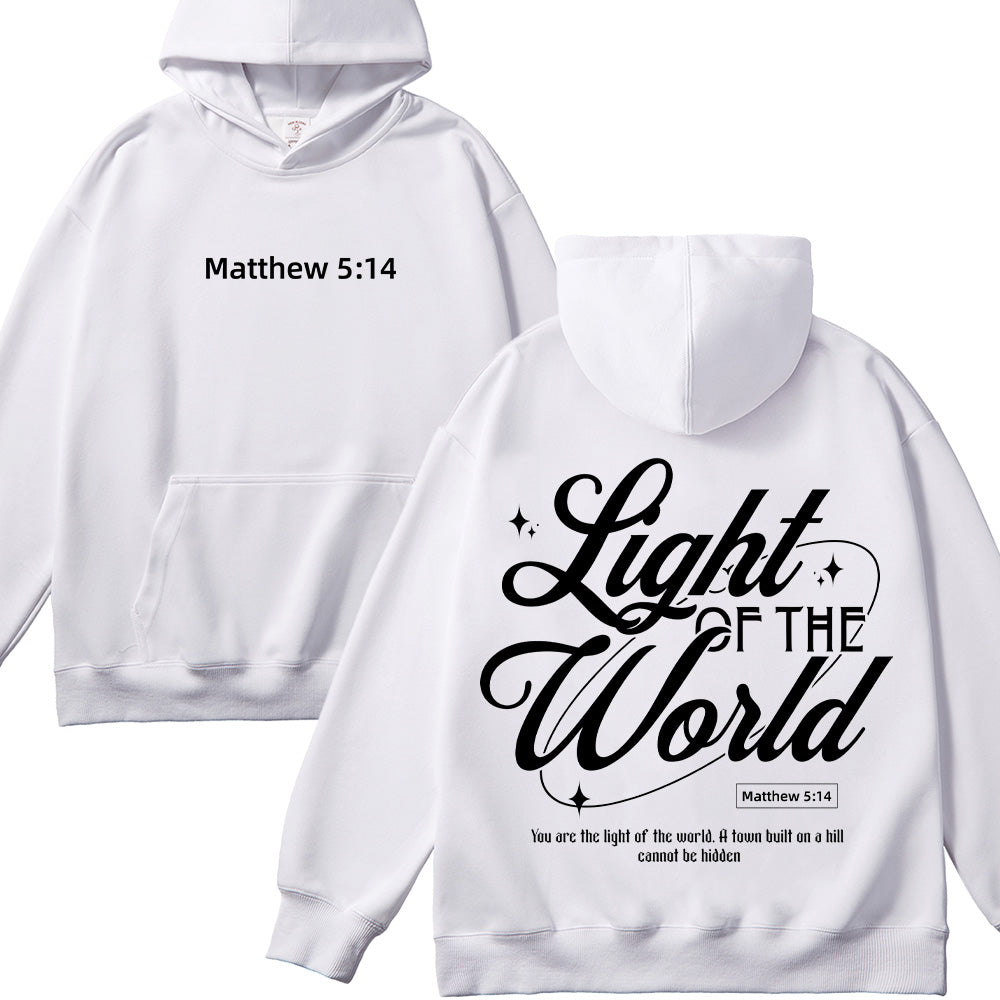 Light of the World Matthew 5:14 Christian Unisex Hoodie