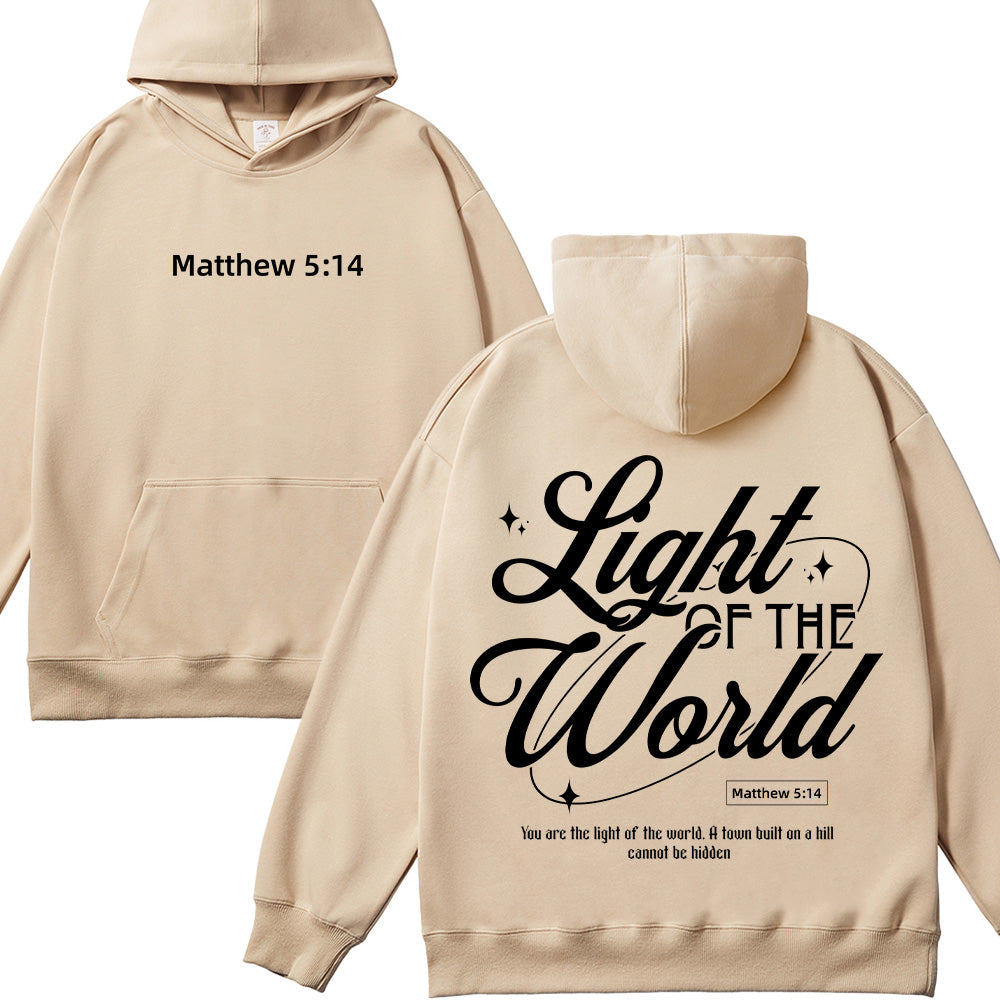Light of the World Matthew 5:14 Christian Unisex Hoodie