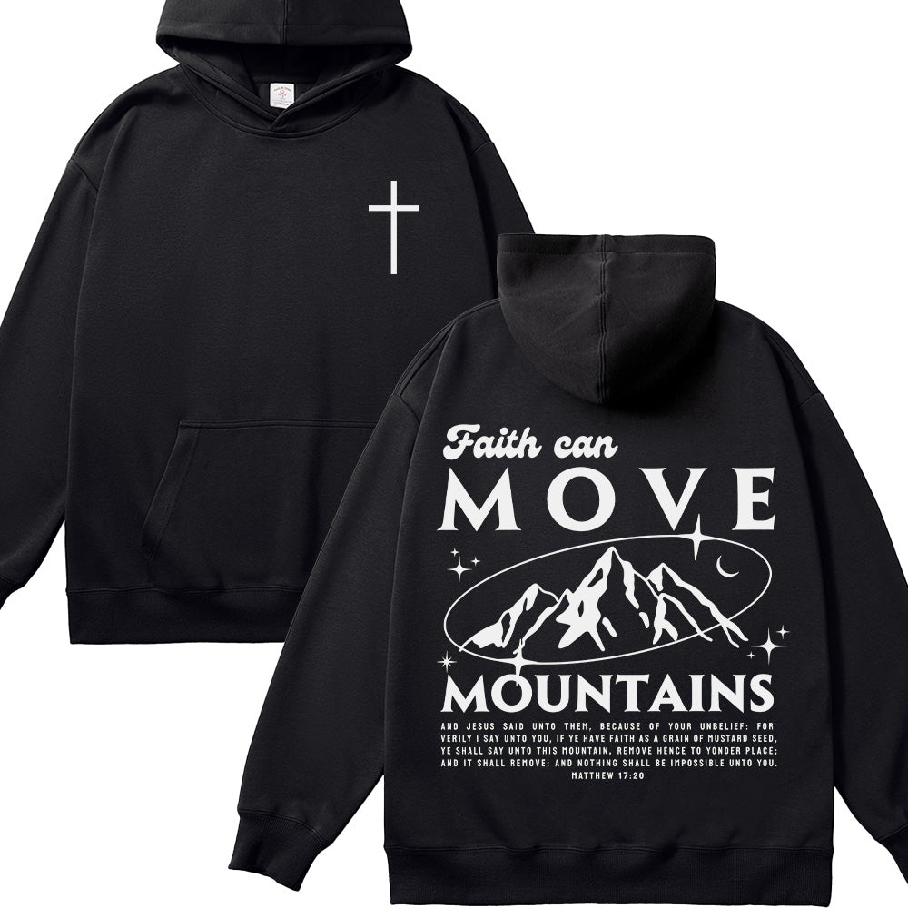 Faith Can Move Mountains Unisex Cotton Hoodie