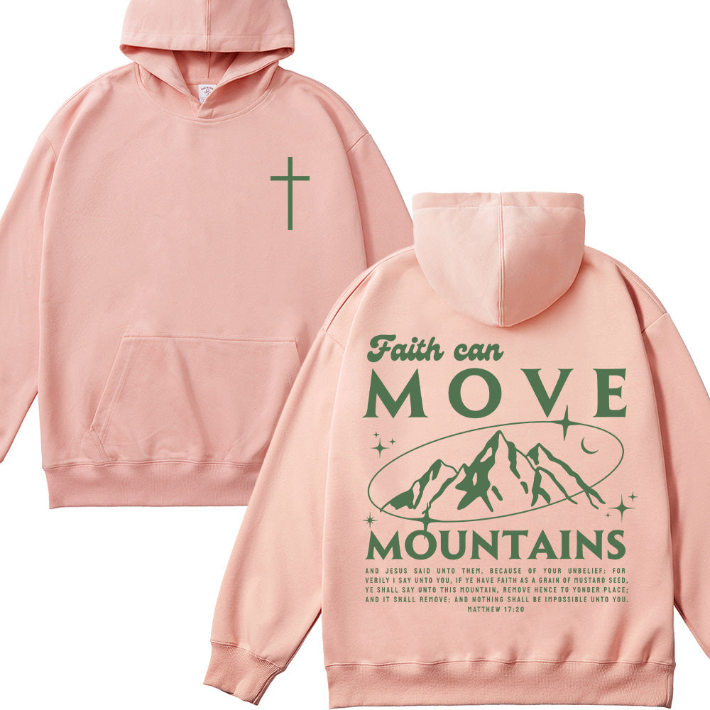 Faith Can Move Mountains Unisex Cotton Hoodie