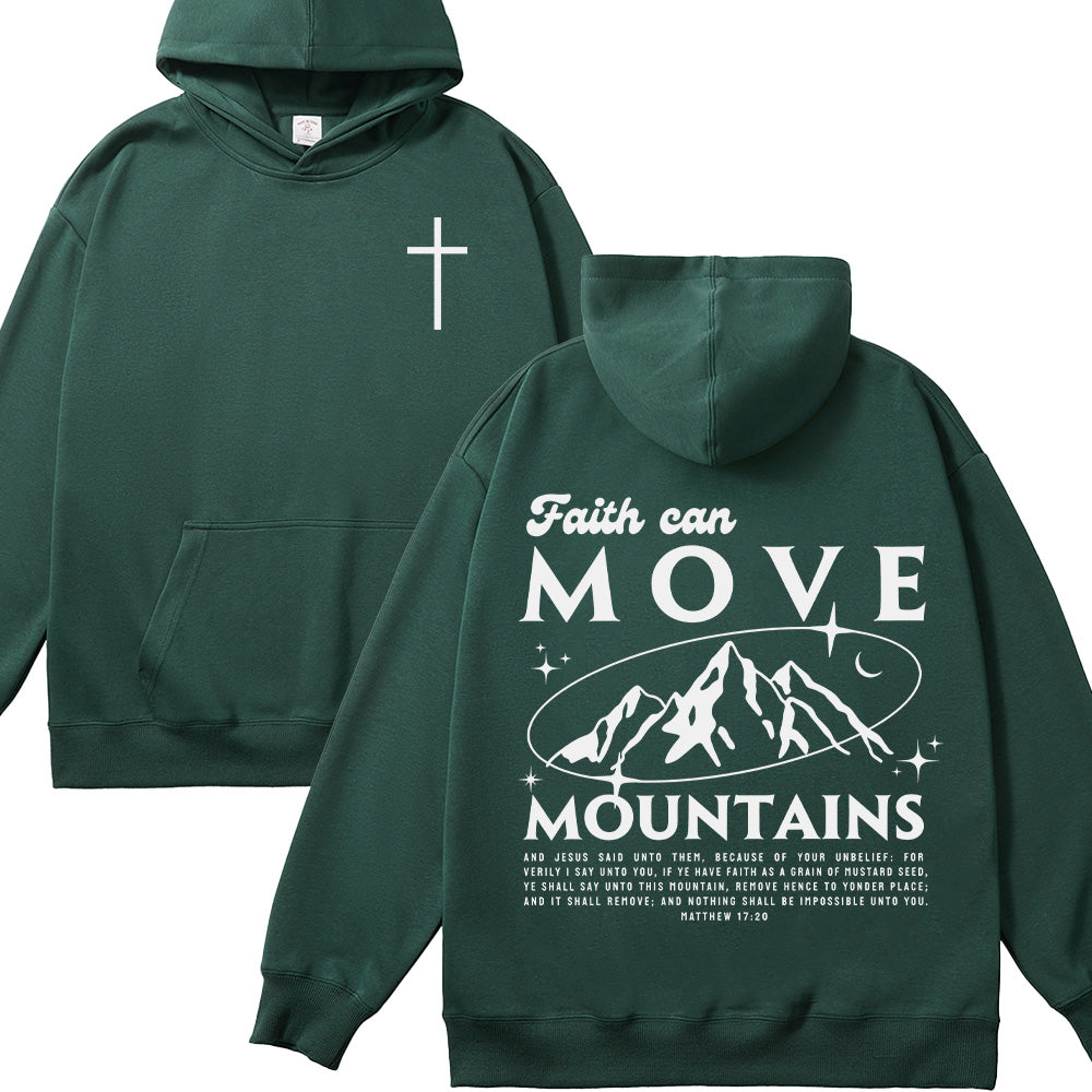 Faith Can Move Mountains Unisex Cotton Hoodie