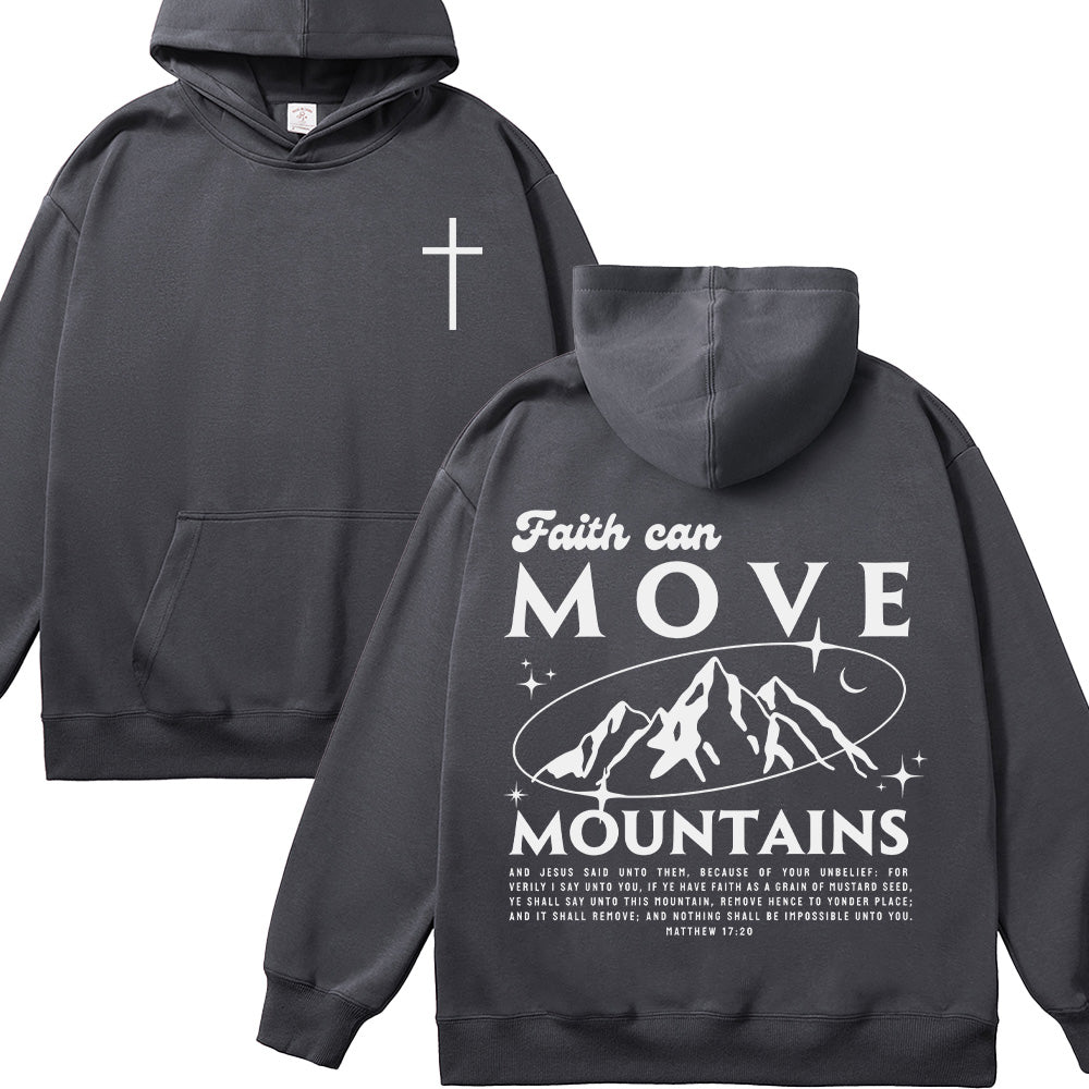 Faith Can Move Mountains Unisex Cotton Hoodie