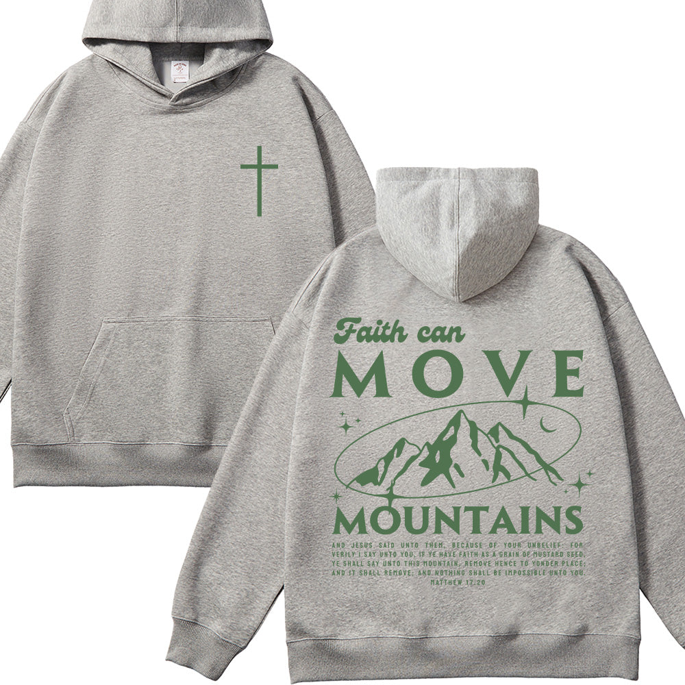 Faith Can Move Mountains Unisex Cotton Hoodie