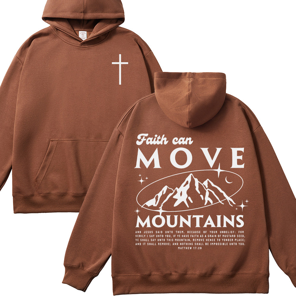 Faith Can Move Mountains Unisex Cotton Hoodie