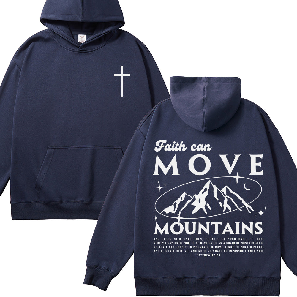Faith Can Move Mountains Unisex Cotton Hoodie