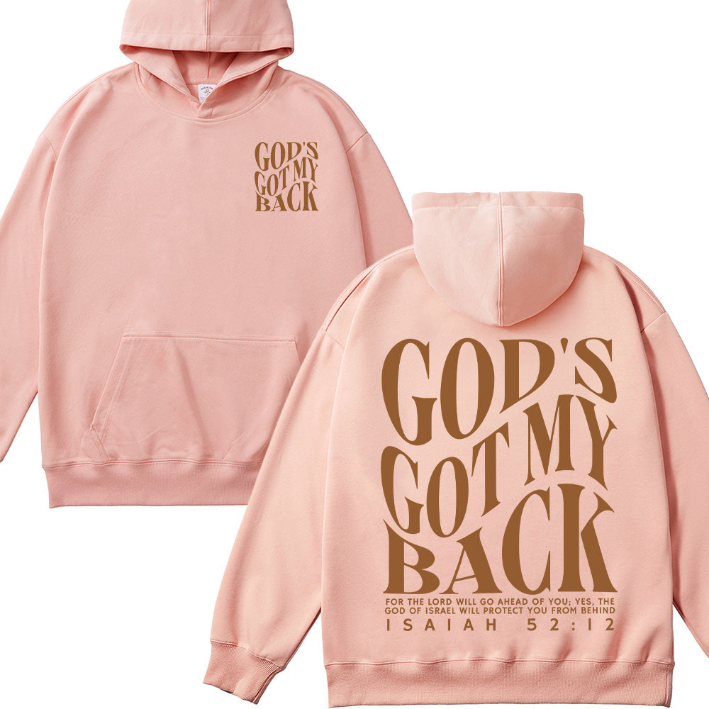 God's Got My Back Christian Unisex Cotton Hoodie