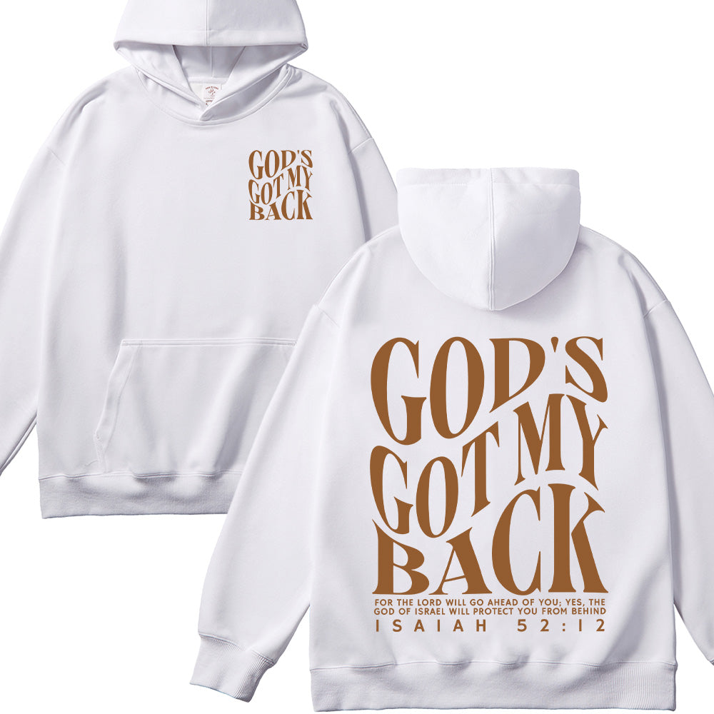 God's Got My Back Christian Unisex Cotton Hoodie