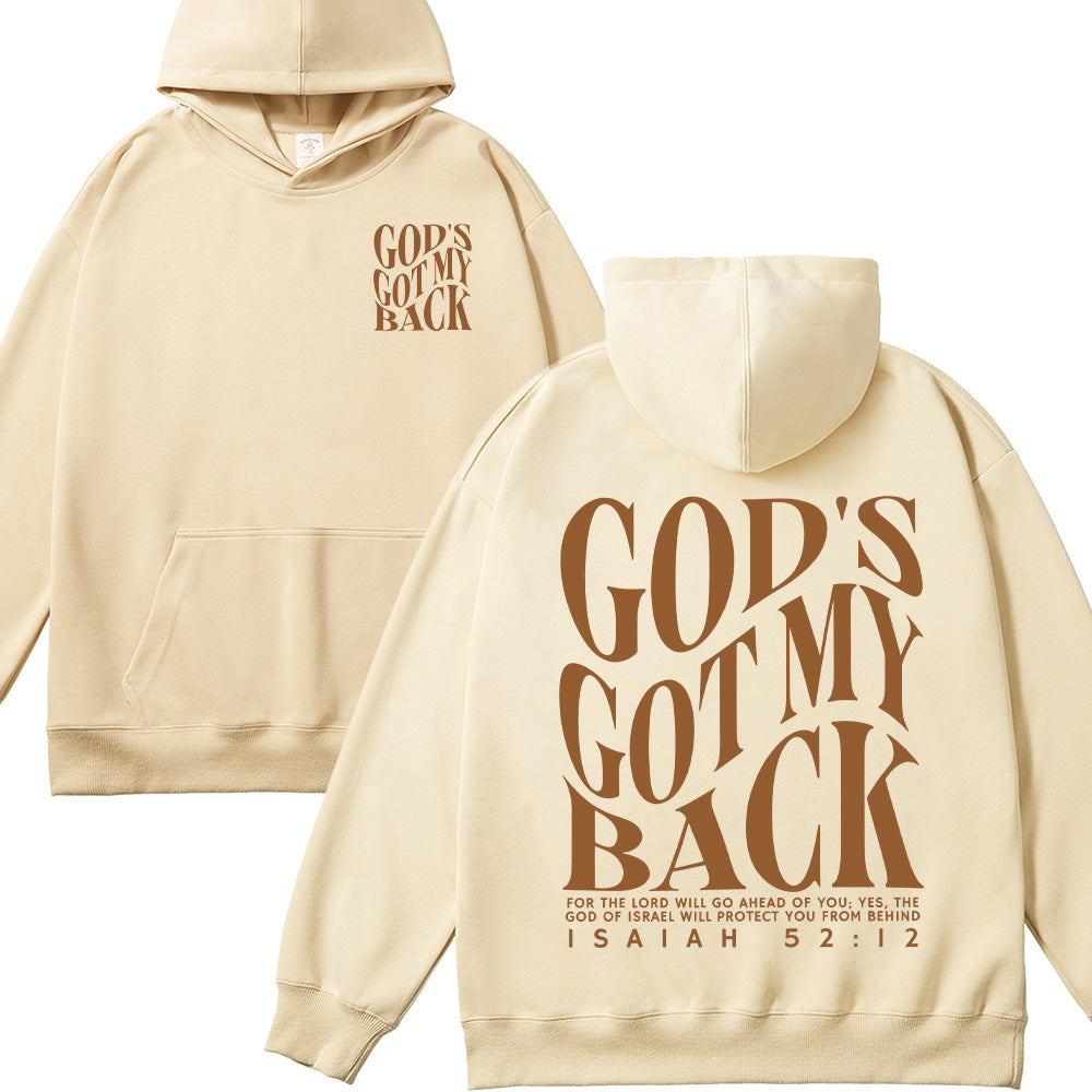 God's Got My Back Christian Unisex Cotton Hoodie