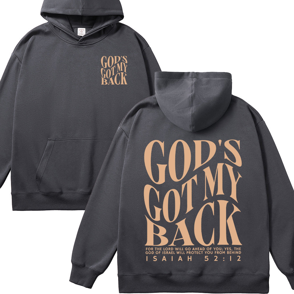 God's Got My Back Christian Unisex Cotton Hoodie