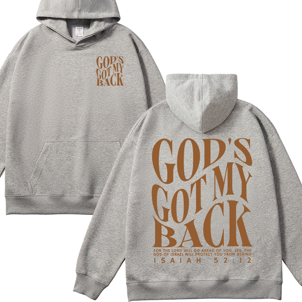God's Got My Back Christian Unisex Cotton Hoodie
