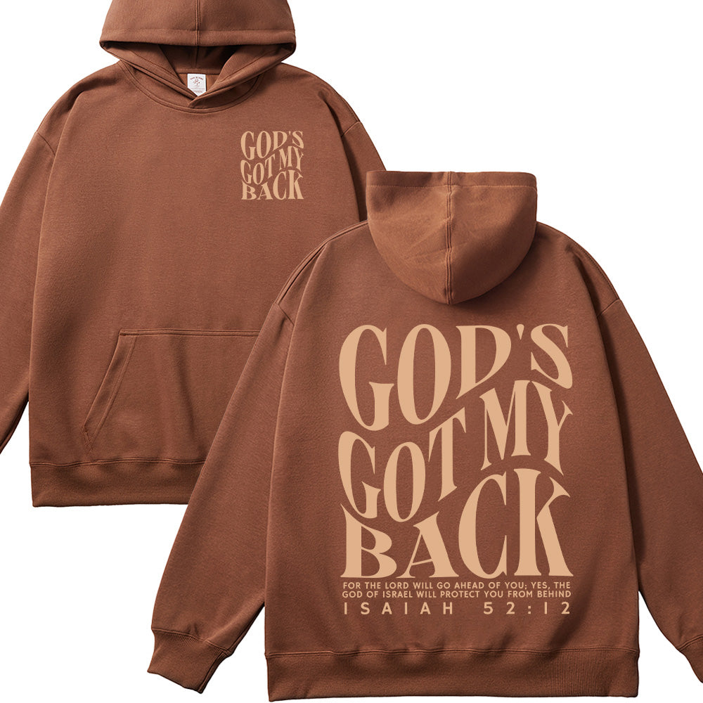 God's Got My Back Christian Unisex Cotton Hoodie
