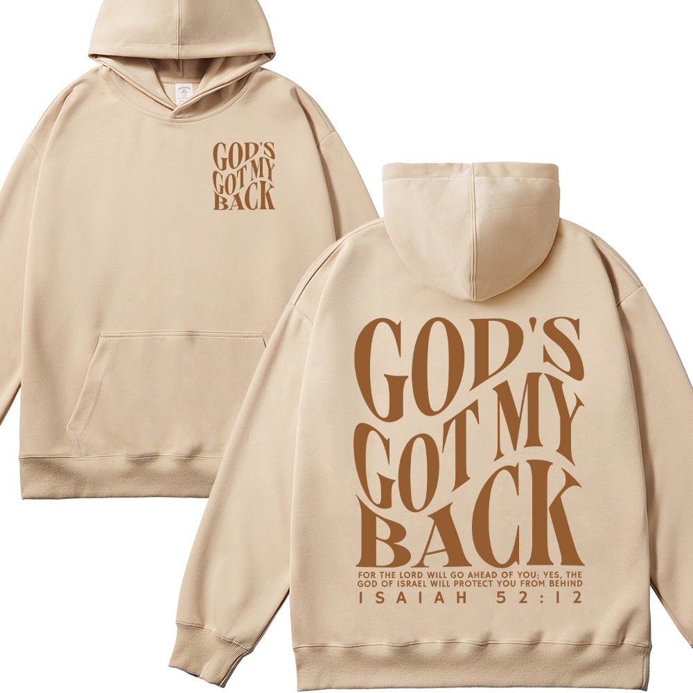 God's Got My Back Christian Unisex Cotton Hoodie