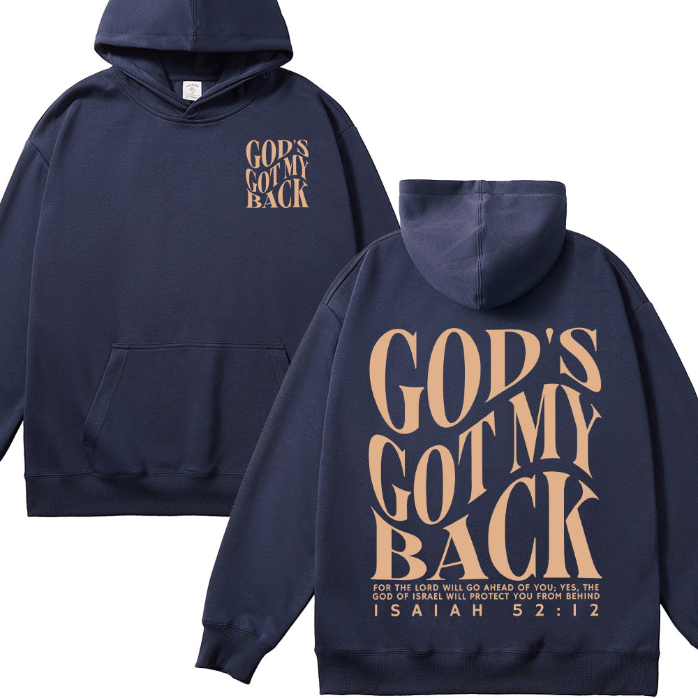 God's Got My Back Christian Unisex Cotton Hoodie