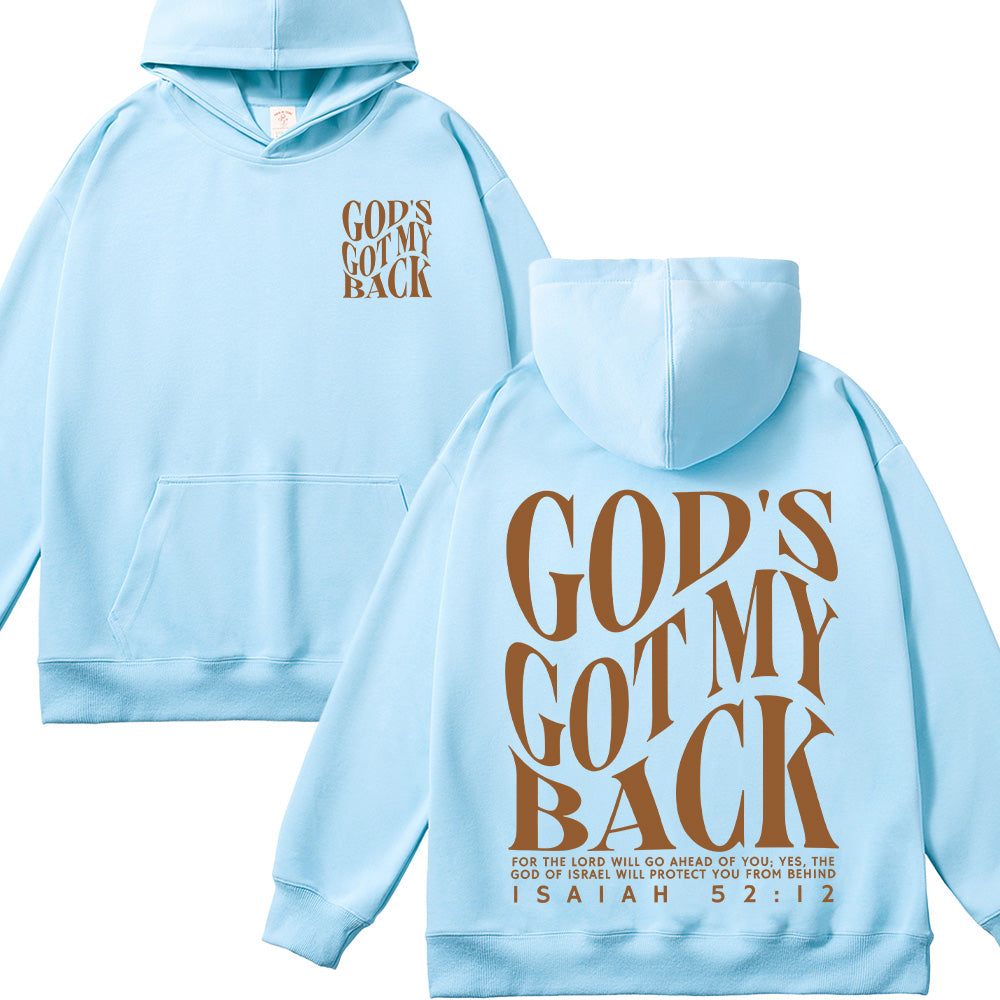 God's Got My Back Christian Unisex Cotton Hoodie