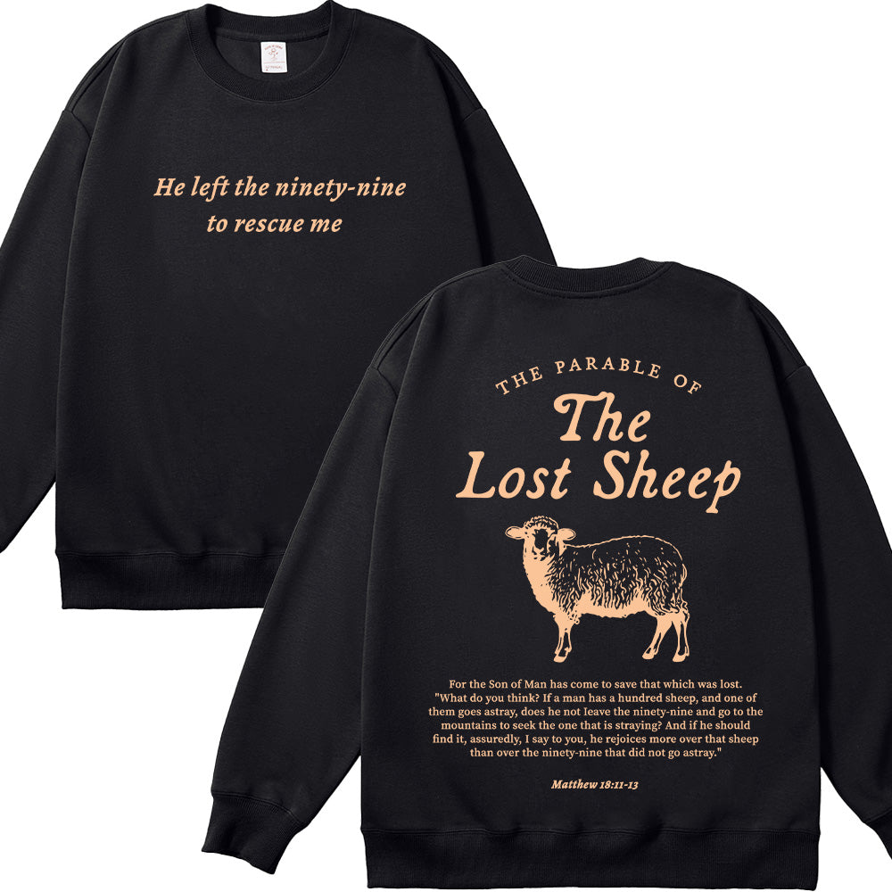 The Parable of The Lost Sheep Christian Unisex Cotton Sweatshirt