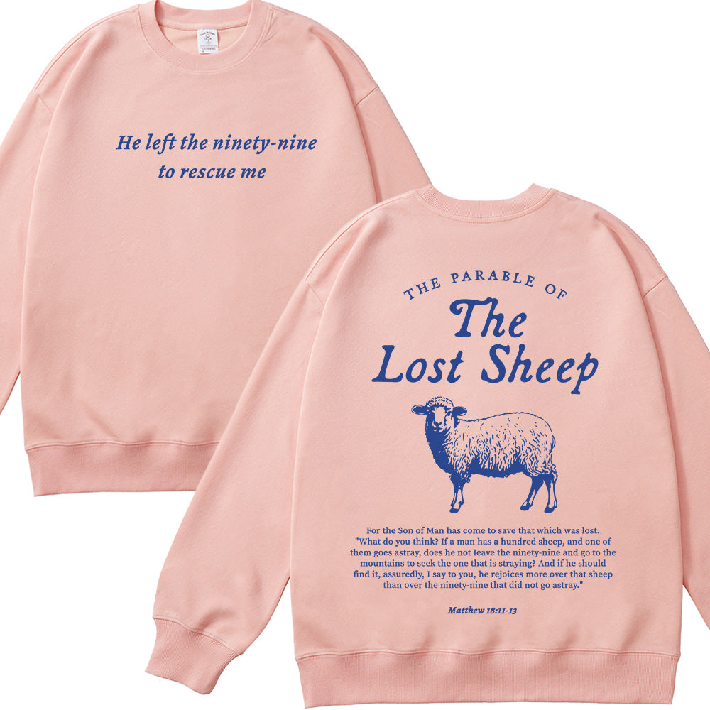 The Parable of The Lost Sheep Christian Unisex Cotton Sweatshirt
