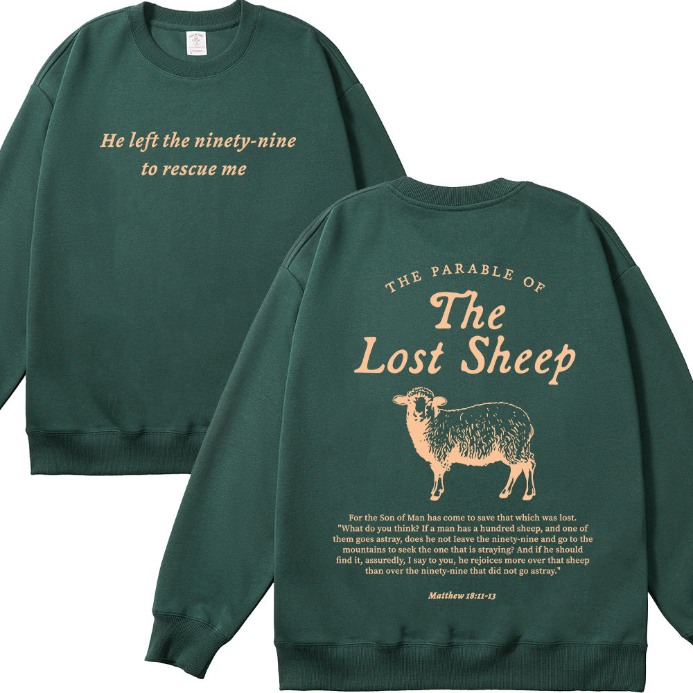 The Parable of The Lost Sheep Christian Unisex Cotton Sweatshirt