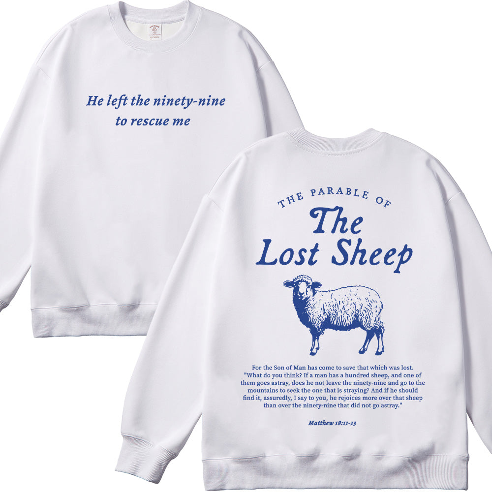 The Parable of The Lost Sheep Christian Unisex Cotton Sweatshirt