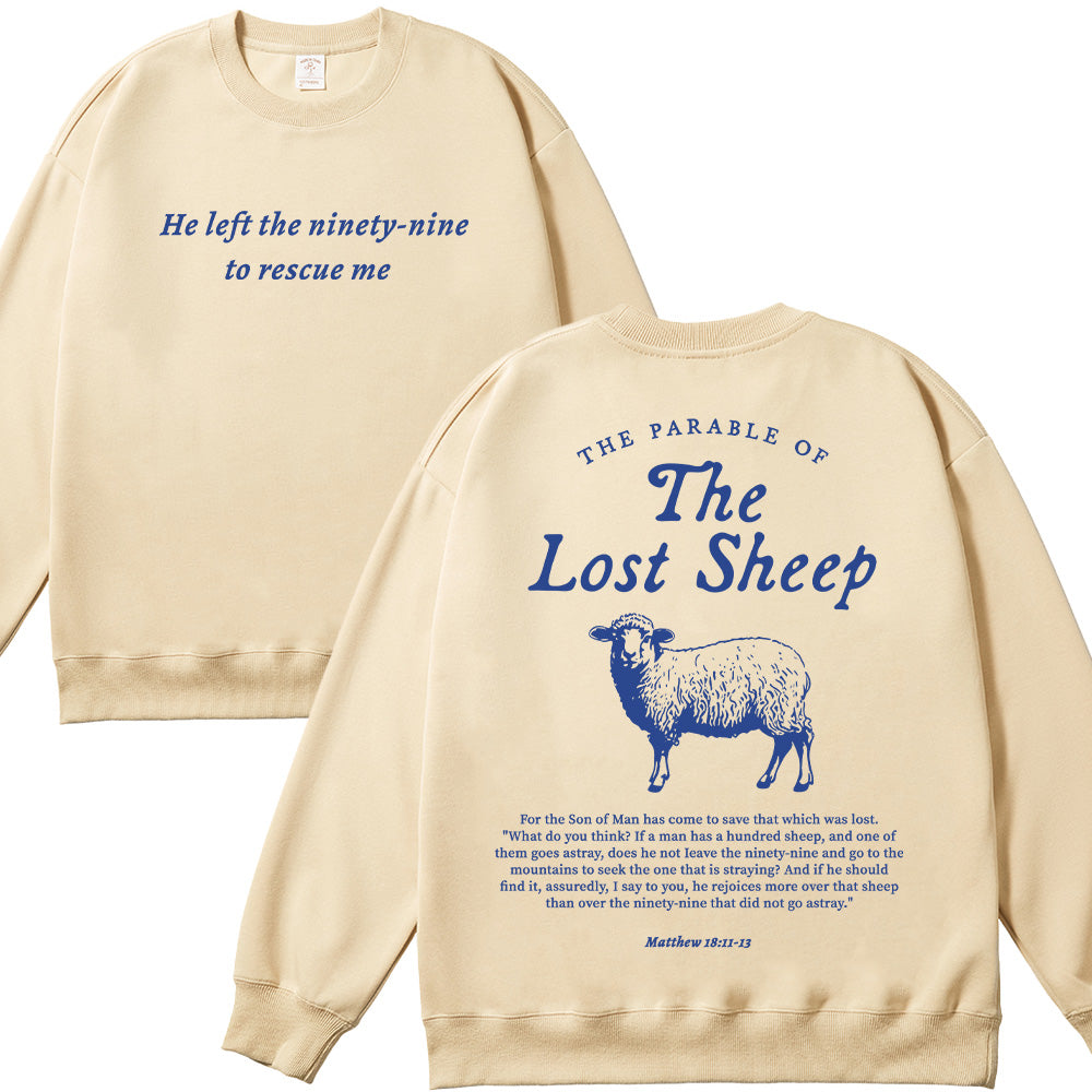 The Parable of The Lost Sheep Christian Unisex Cotton Sweatshirt