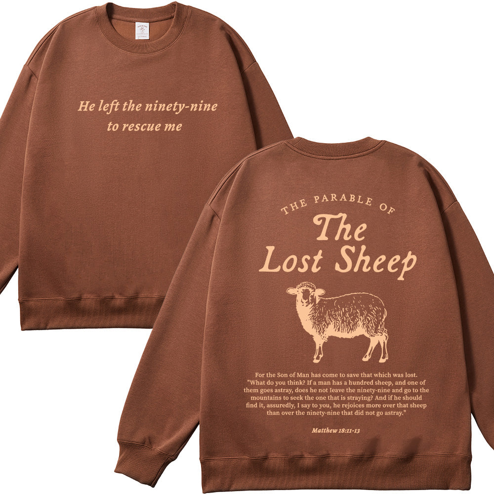 The Parable of The Lost Sheep Christian Unisex Cotton Sweatshirt