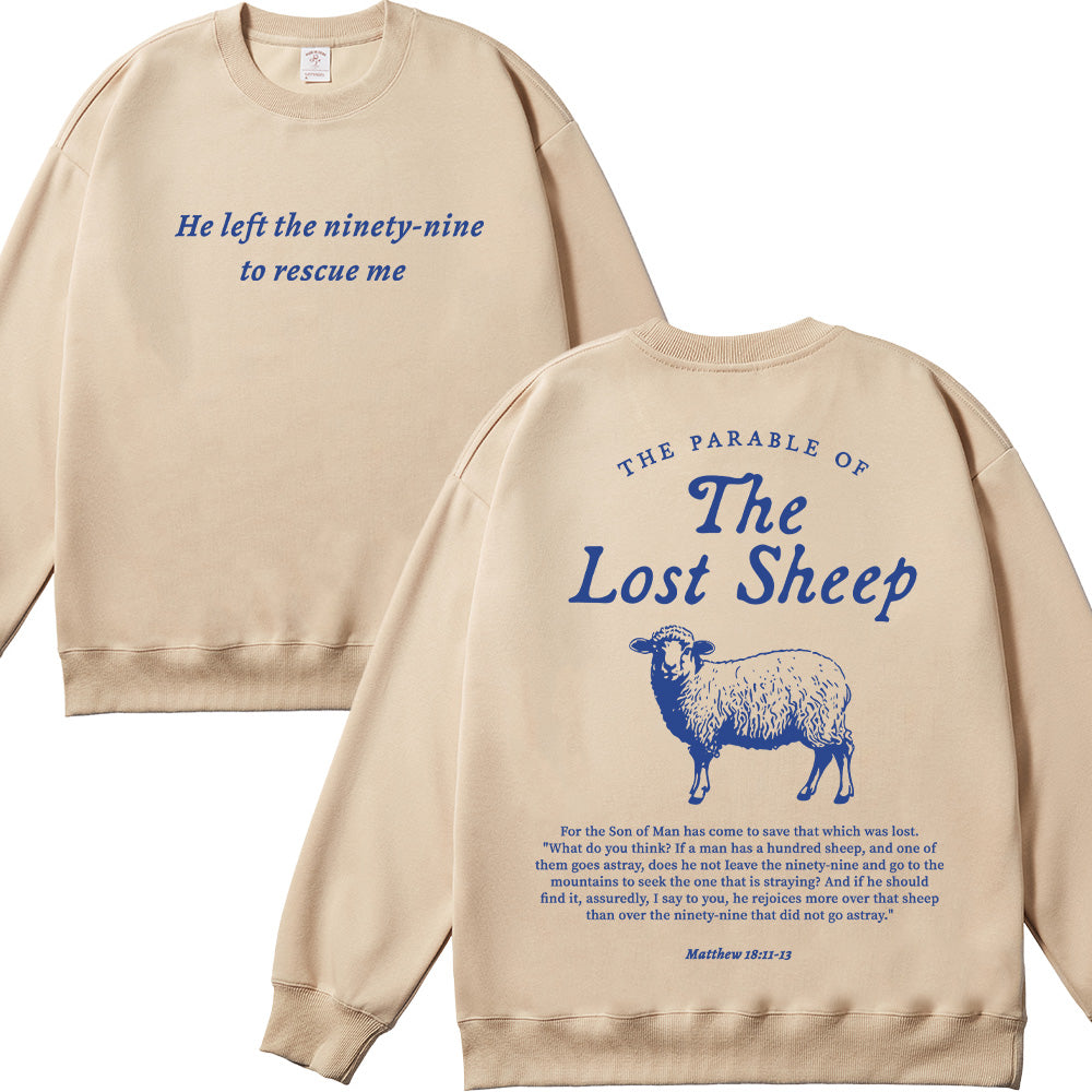 The Parable of The Lost Sheep Christian Unisex Cotton Sweatshirt