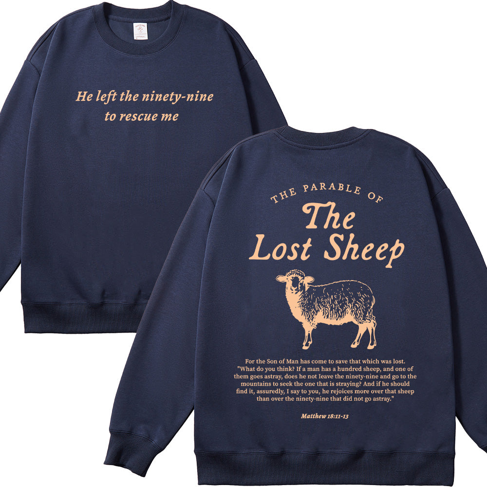 The Parable of The Lost Sheep Christian Unisex Cotton Sweatshirt