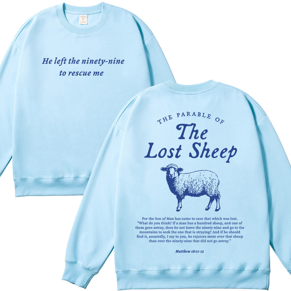 The Parable of The Lost Sheep Christian Unisex Cotton Sweatshirt