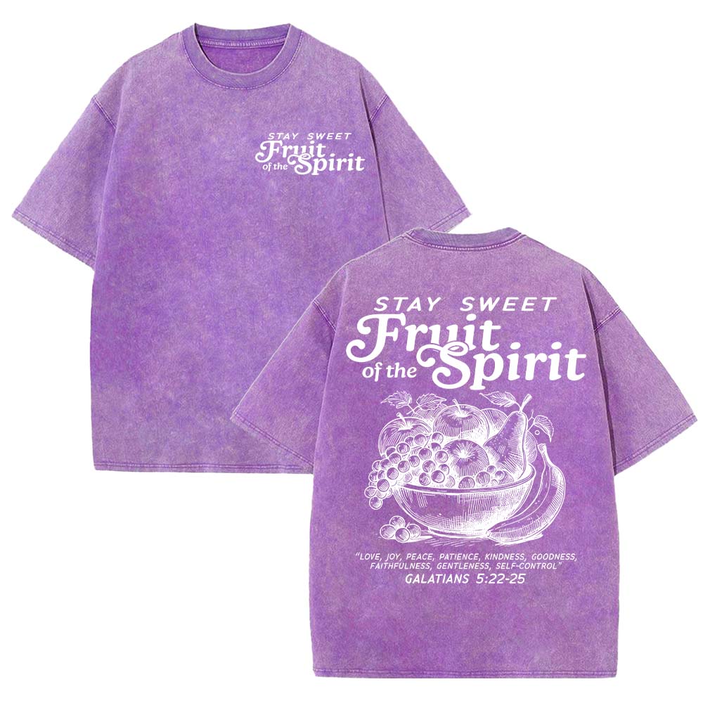 Fruit Of The Spirit Christian Unisex Washed T-Shirt
