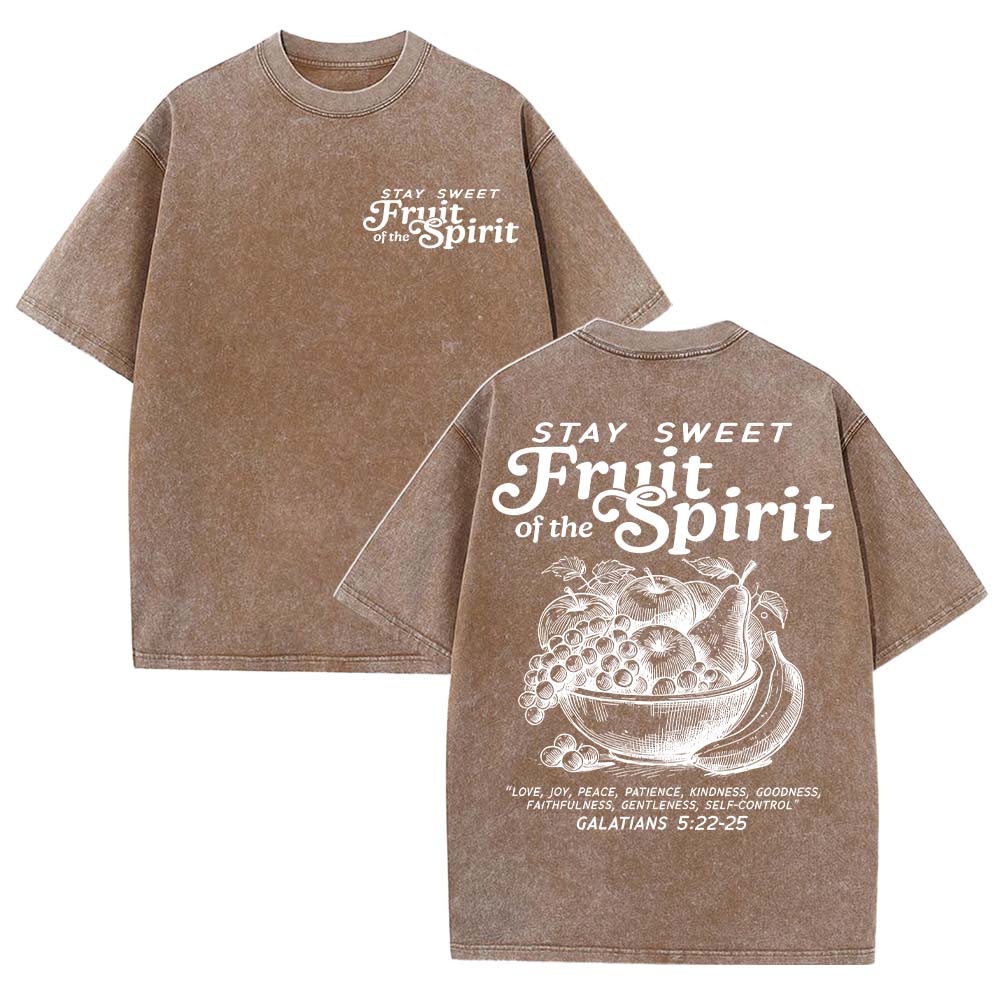 Fruit Of The Spirit Christian Unisex Washed T-Shirt