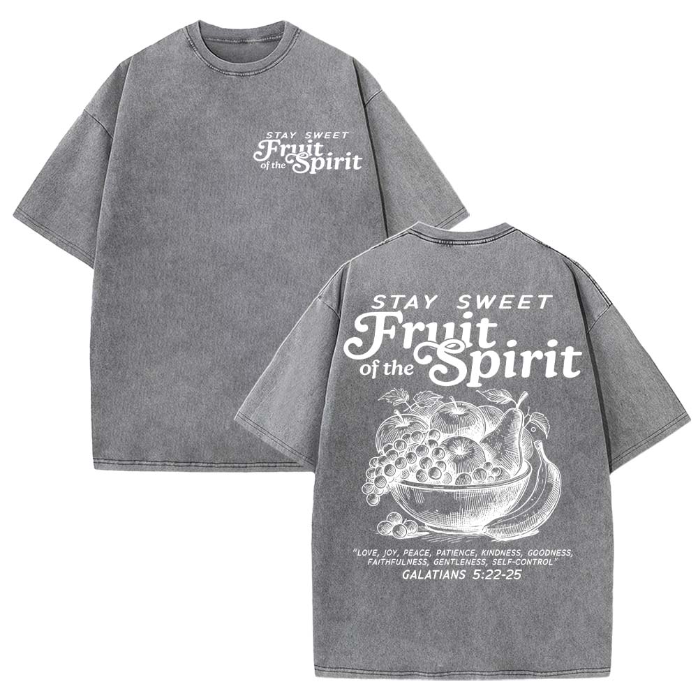 Fruit Of The Spirit Christian Unisex Washed T-Shirt