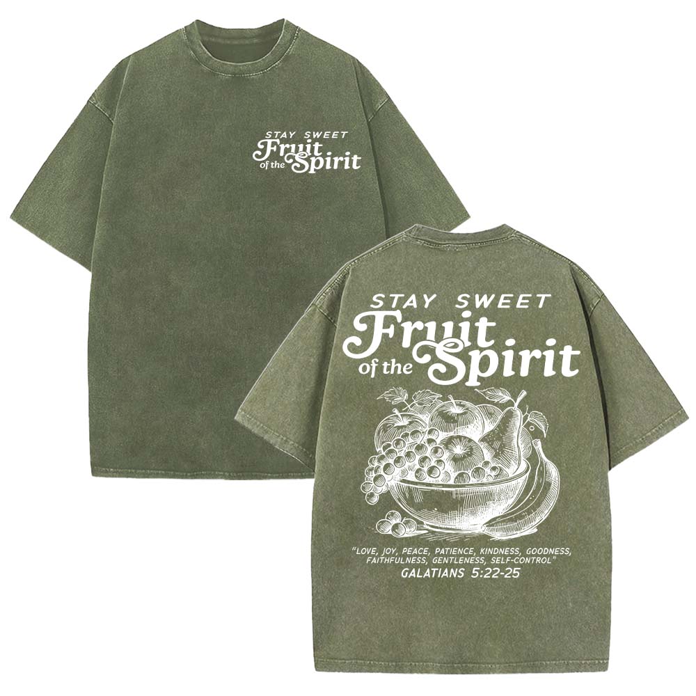 Fruit Of The Spirit Christian Unisex Washed T-Shirt