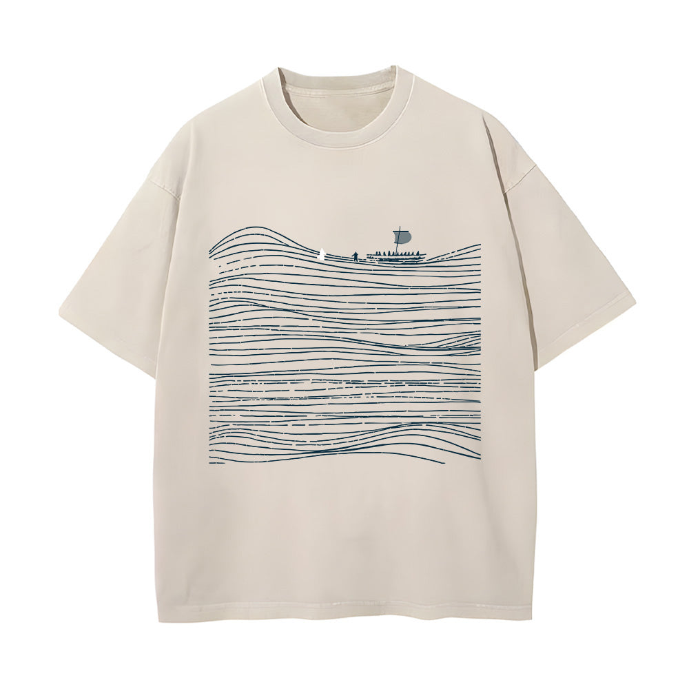 Walk on Water Christian Unisex Washed T-Shirt