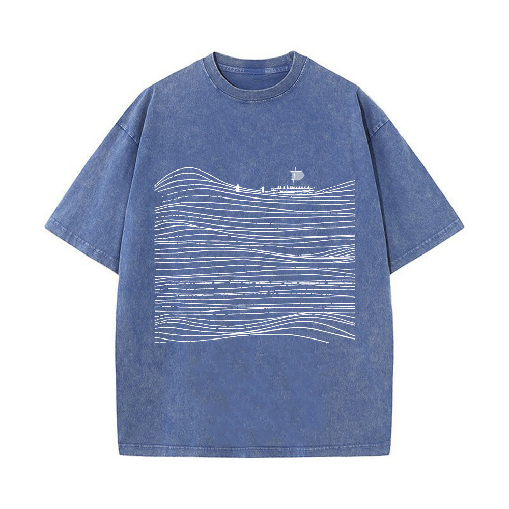 Walk on Water Christian Unisex Washed T-Shirt