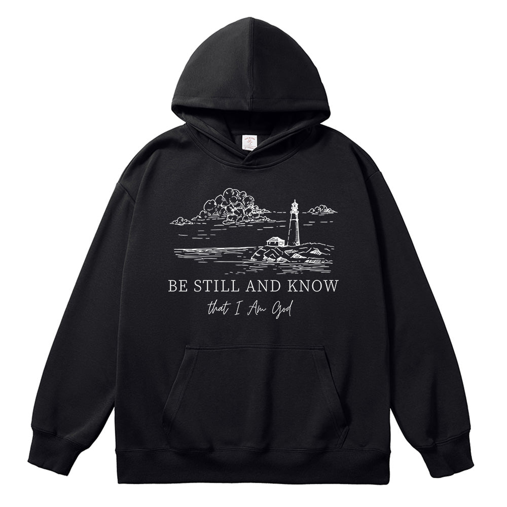 Be Still and Know That I Am God Psalm 46:10 Unisex Cotton Hoodie