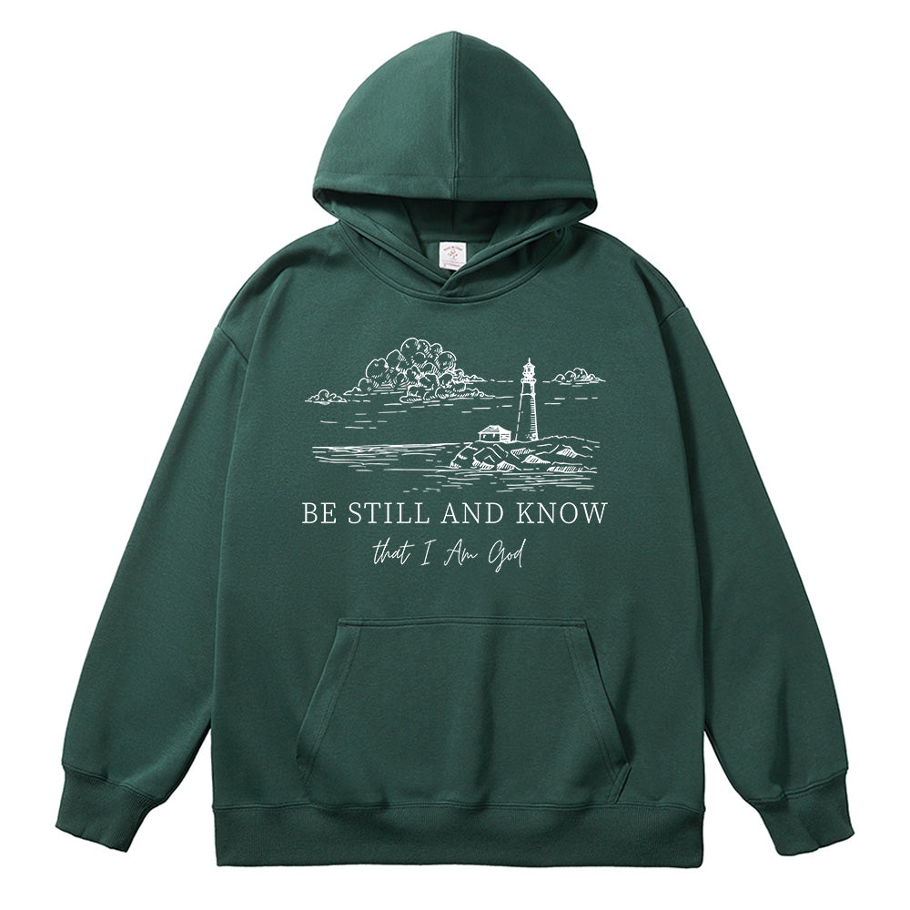 Be Still and Know That I Am God Psalm 46:10 Unisex Cotton Hoodie