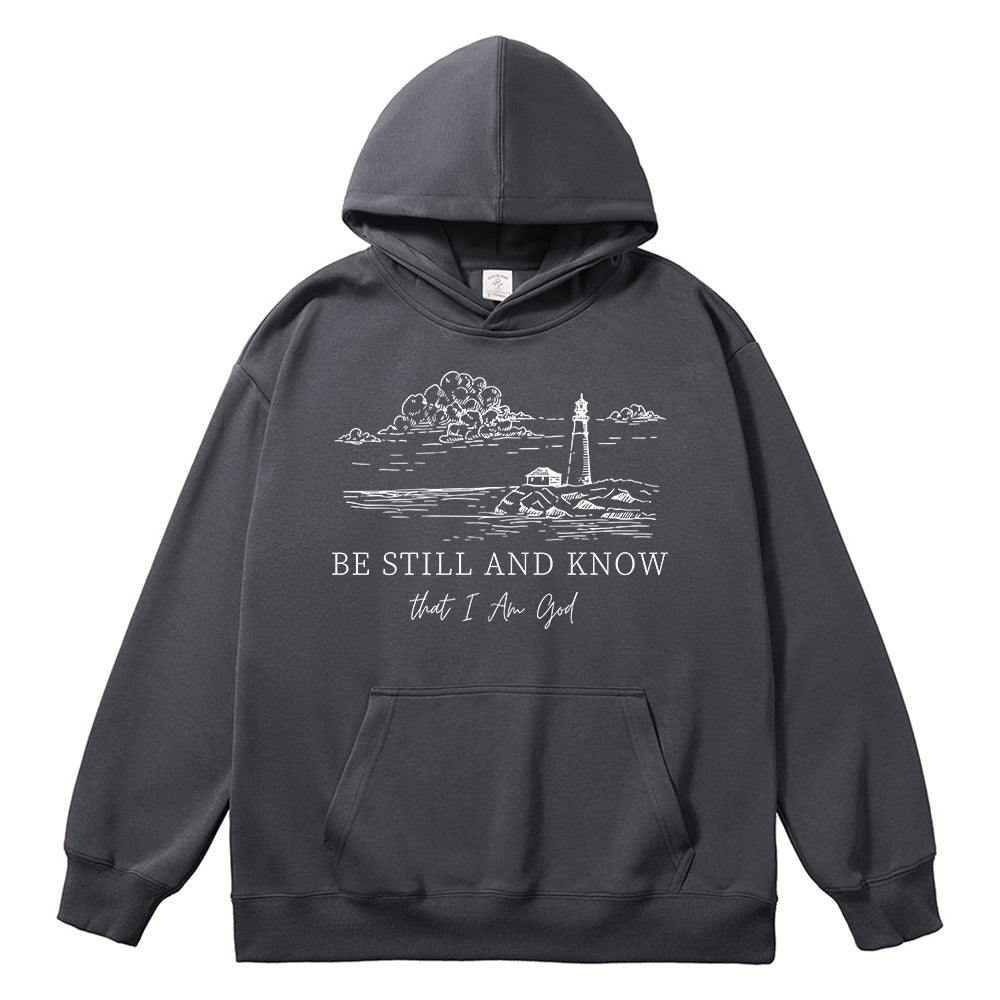 Be Still and Know That I Am God Psalm 46:10 Unisex Cotton Hoodie