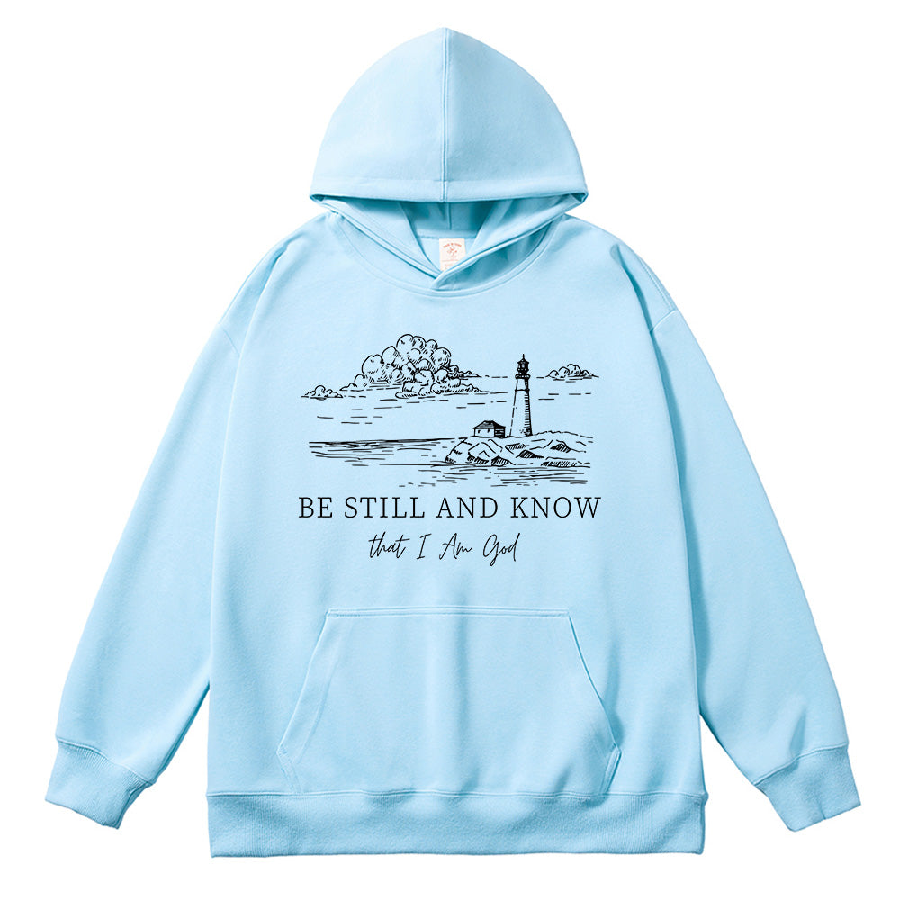 Be Still and Know That I Am God Psalm 46:10 Unisex Cotton Hoodie