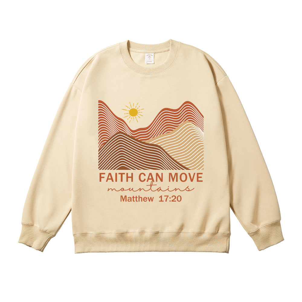 Faith Can Move Mountains Unisex Cotton Sweatshirt