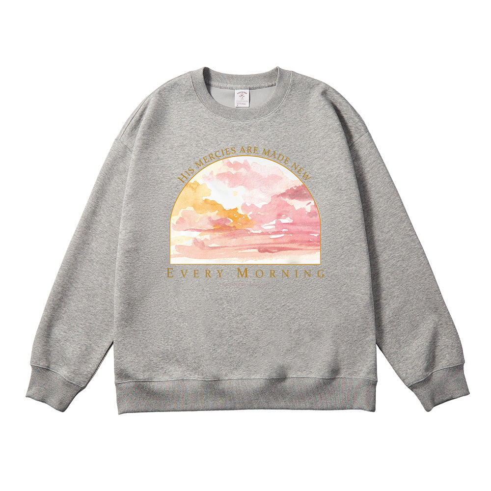 His Mercies Are Made New Every Morning Lamentations 3:23 Unisex Cotton Sweatshirt