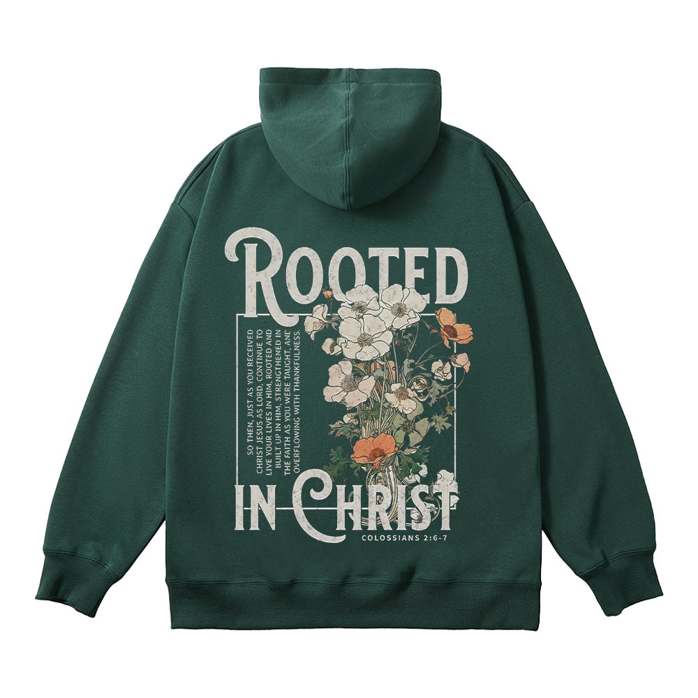 Rooted In Christ Unisex Cotton Hoodie