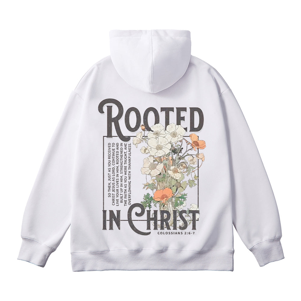 Rooted In Christ Unisex Cotton Hoodie