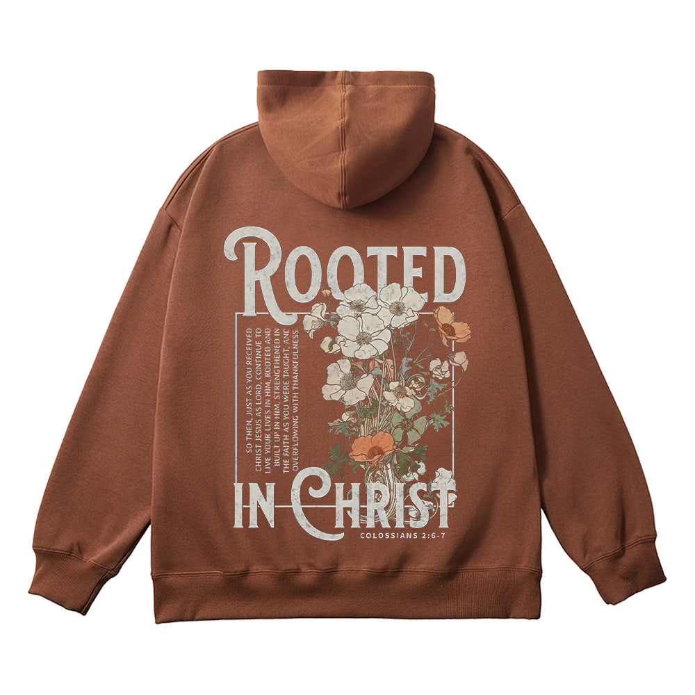 Rooted In Christ Unisex Cotton Hoodie